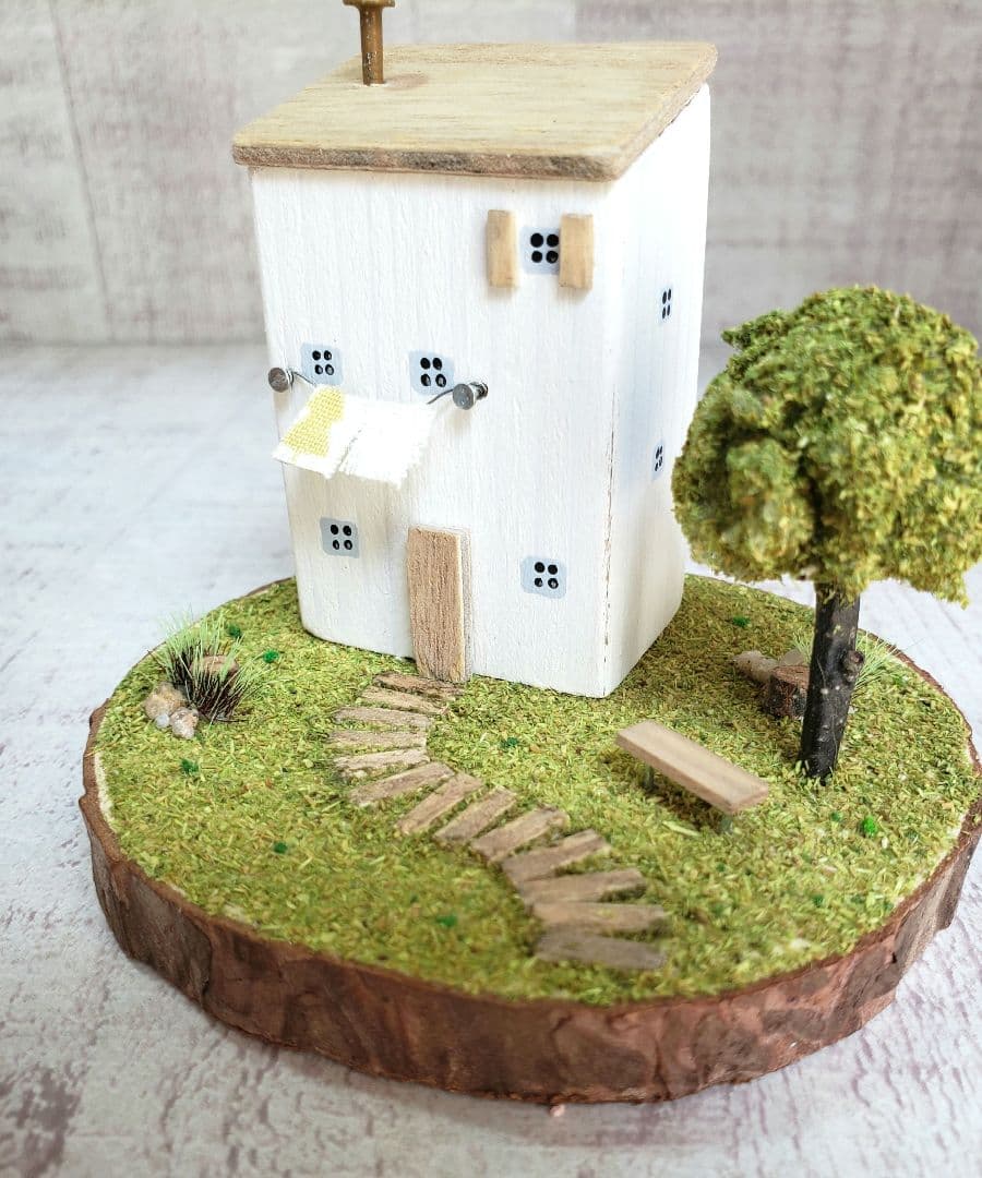 *ころころほたる様お取り置き3点*ミモザのある風景｜ミニチュア｜ ハンドメイド