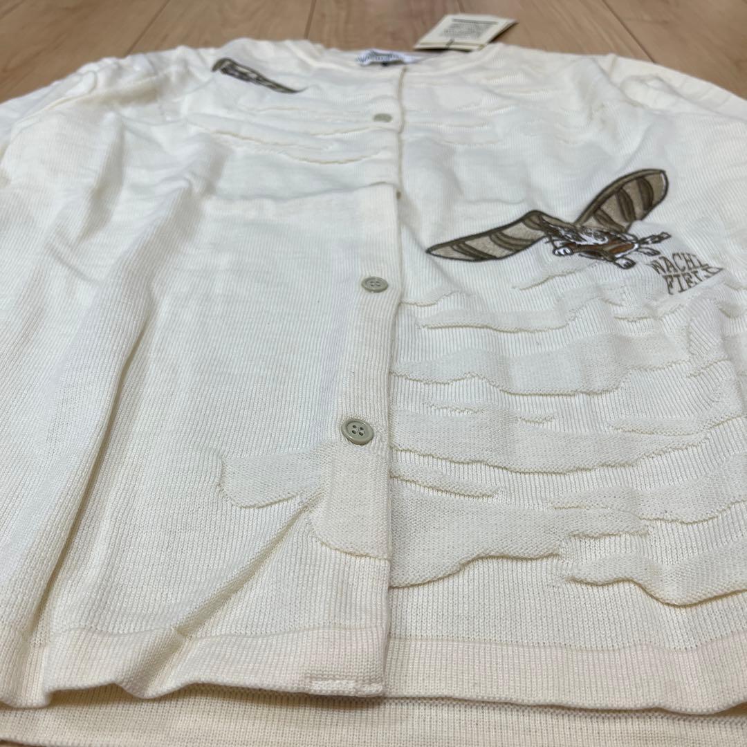 わちふぃーるど　雲模様ニットカーデ　LF 白(アイボリー) ヴィンテージ