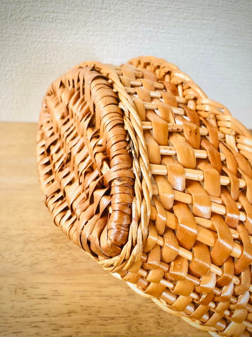 アンティーク　フィンランド　ワインバスケット　籠　ハンドメイド