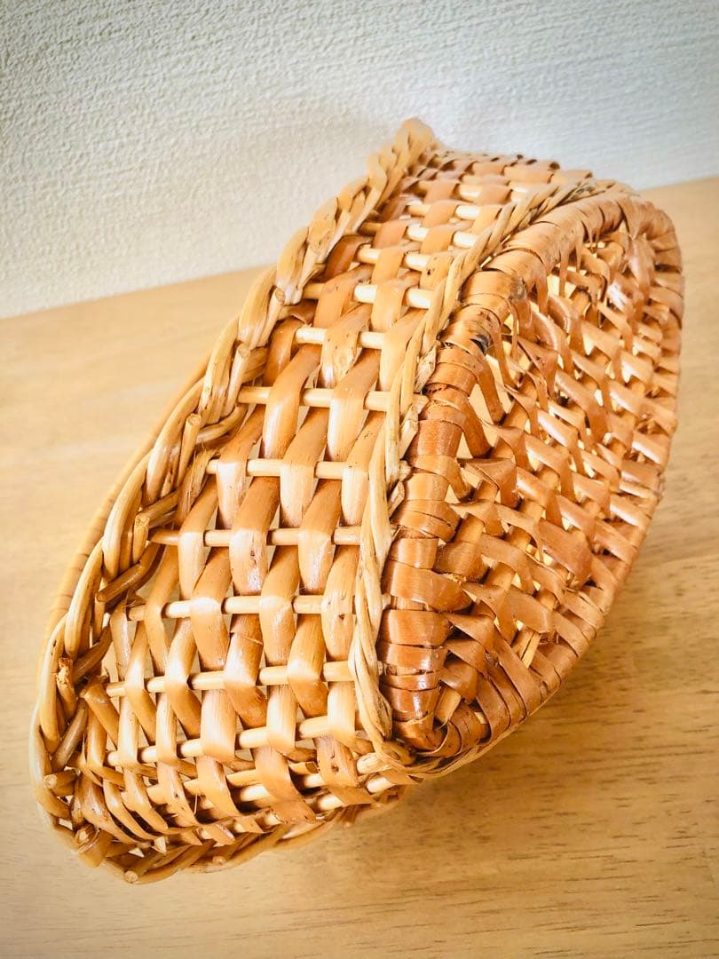 アンティーク　フィンランド　ワインバスケット　籠　ハンドメイド