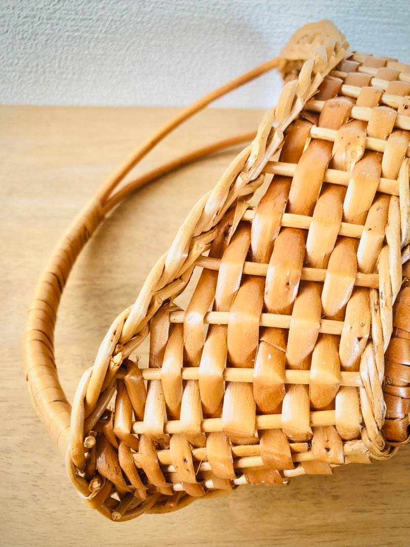 アンティーク　フィンランド　ワインバスケット　籠　ハンドメイド