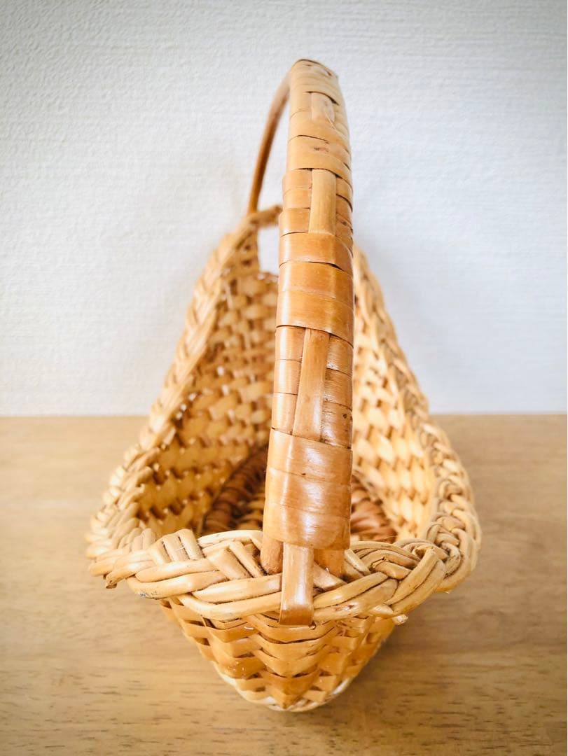 アンティーク　フィンランド　ワインバスケット　籠　ハンドメイド
