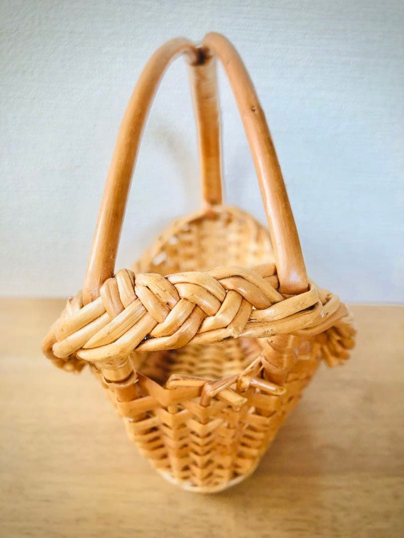 アンティーク　フィンランド　ワインバスケット　籠　ハンドメイド