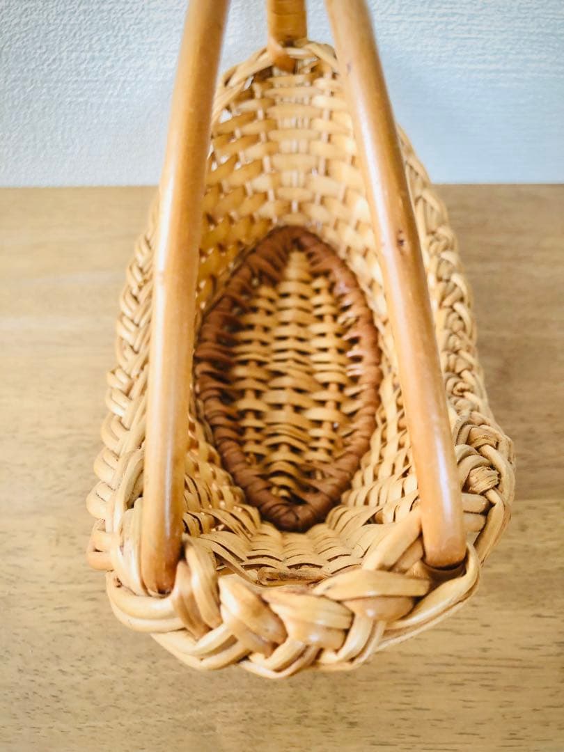 アンティーク　フィンランド　ワインバスケット　籠　ハンドメイド