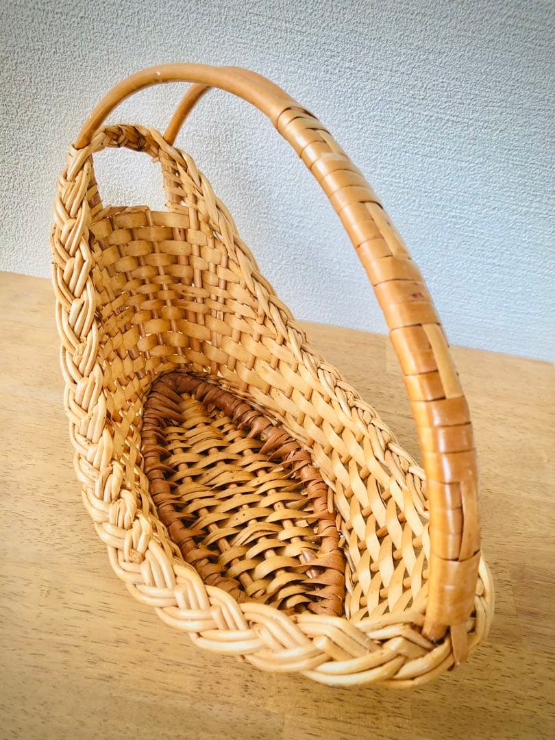 アンティーク　フィンランド　ワインバスケット　籠　ハンドメイド