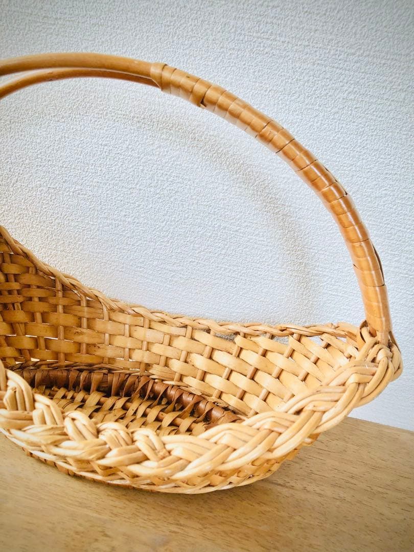 アンティーク　フィンランド　ワインバスケット　籠　ハンドメイド