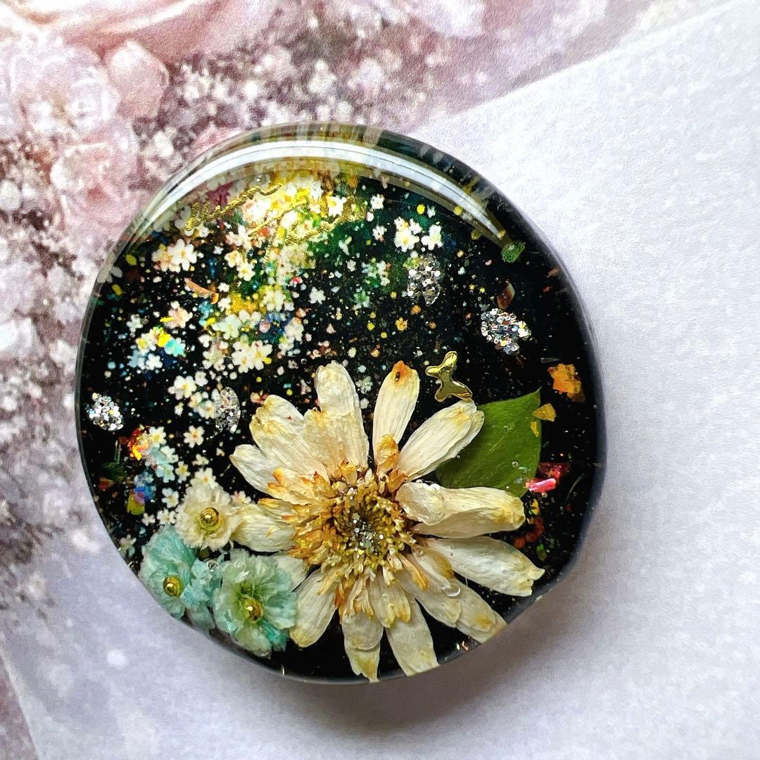 レジン ヘアゴム ドライフラワー No.814