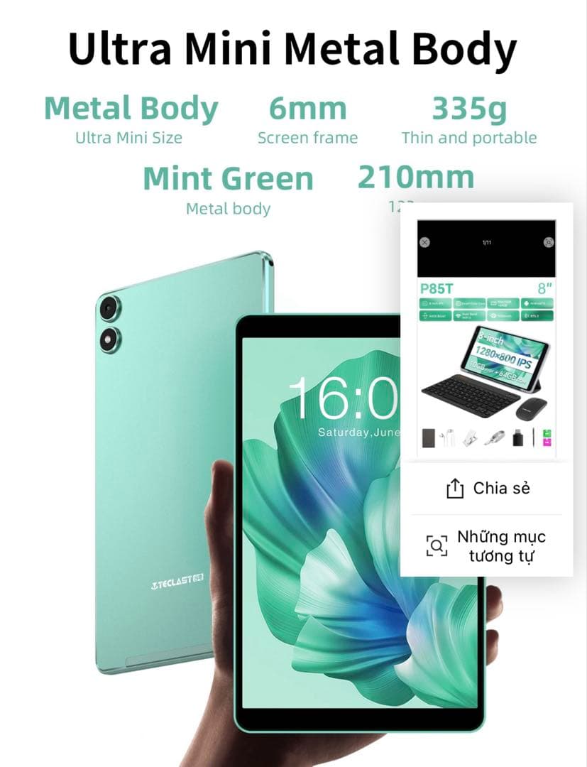 Androidタブレット 本体　TECLAST P85T