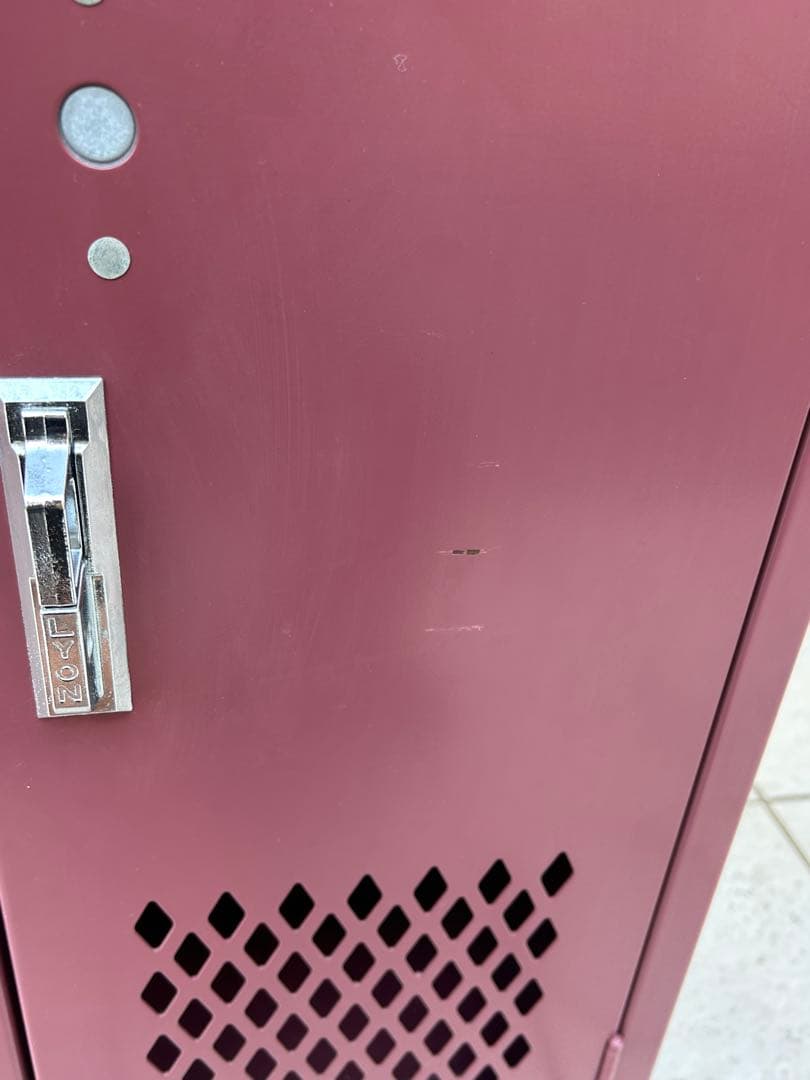 zzz　LYON リヨン 2段 スチールロッカー えんじ色