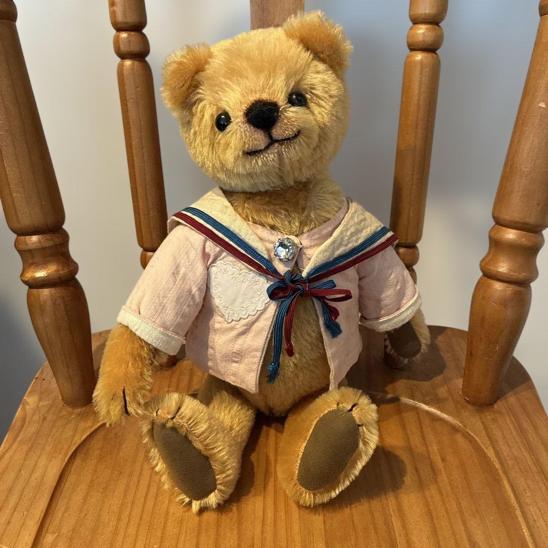 国内作家　ケイタベア　テディベア　モヘア　セーラー襟　26cm