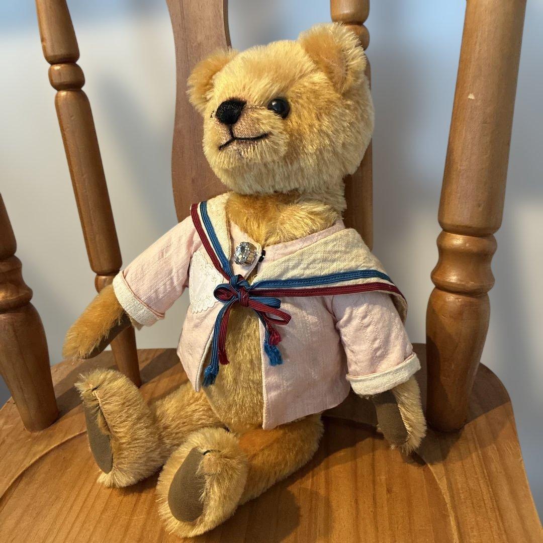 国内作家　ケイタベア　テディベア　モヘア　セーラー襟　26cm