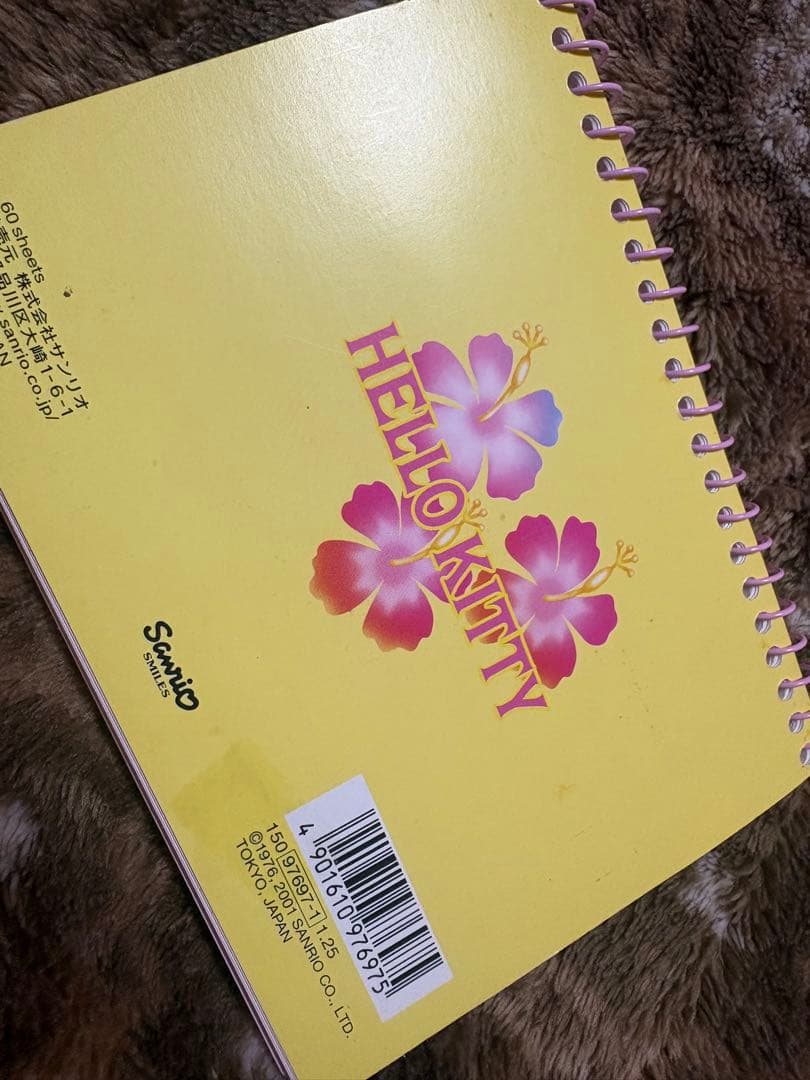 レア物 ハローキティ 2001年トロピカルキティ リングメモ帳