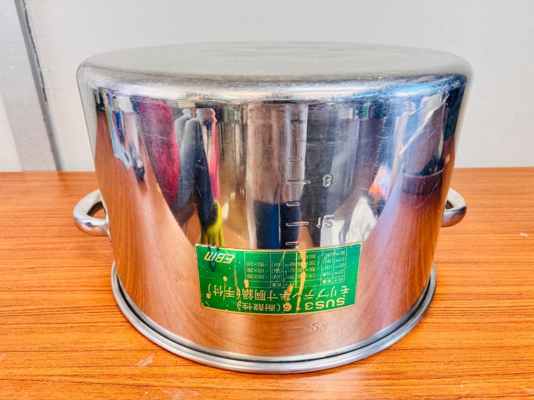(専用)業務用 SUS316 寸胴鍋 約24L 蓋なし 中古