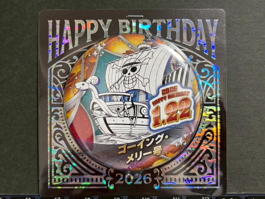 「ワンピース」ゴーイング・メリー号　バースデ缶バッジ、アクリルスタンド