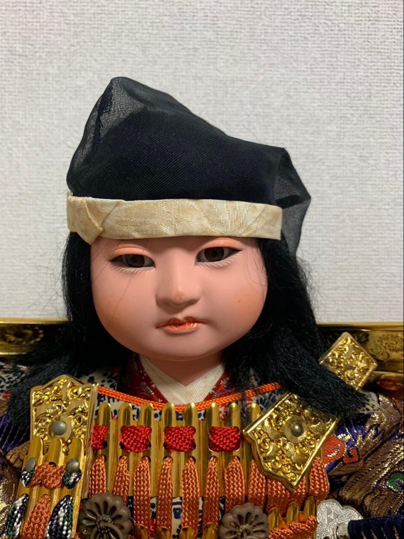 狭山清玉作 子供大将11号 五月人形 武者人形 鎧兜 毛皮付