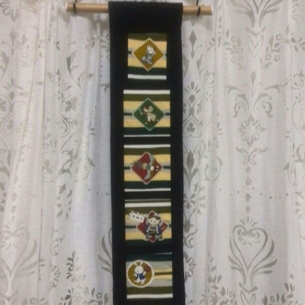 端午の節句 壁掛け タペストリー 着物 和柄