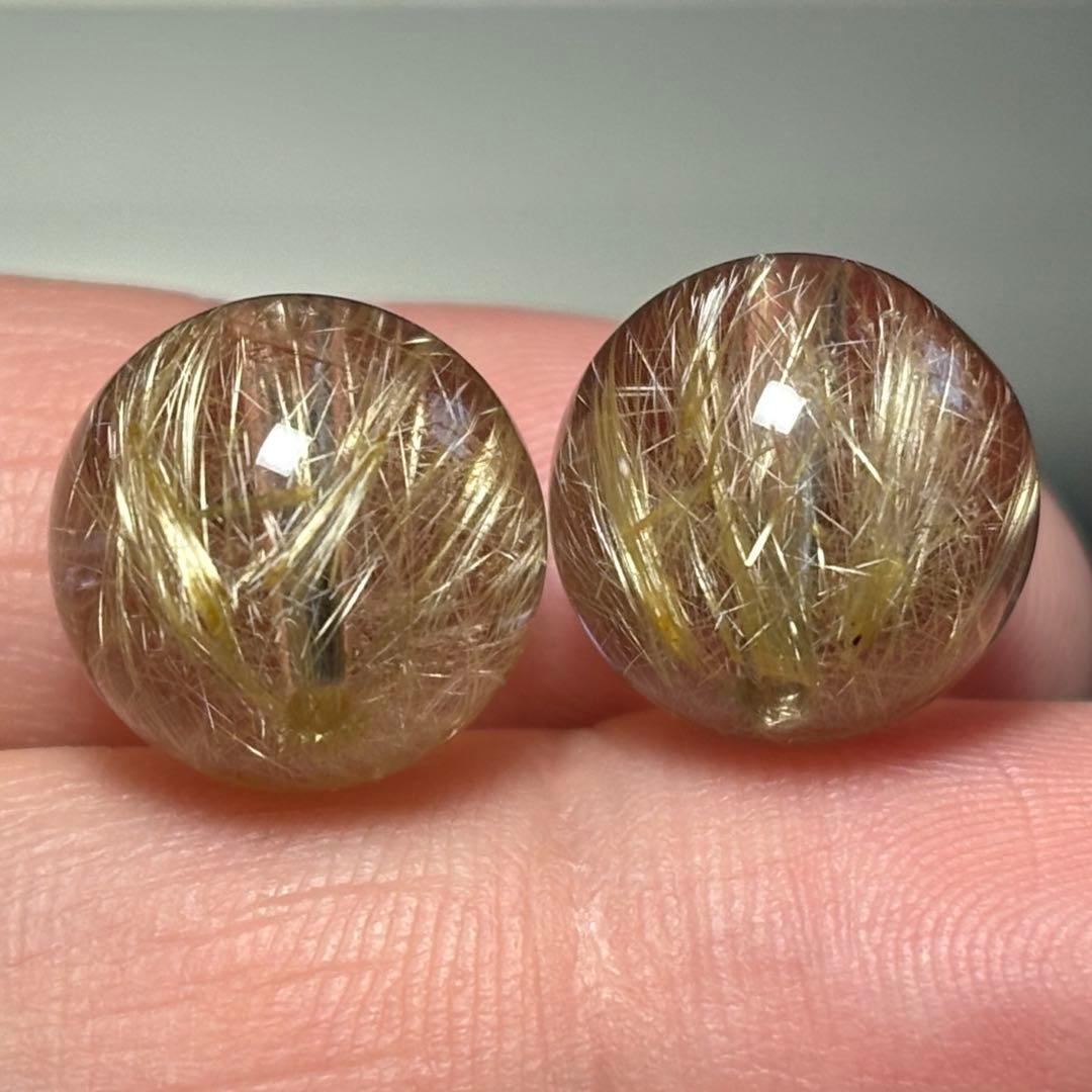 極上　ギラギラ　ゴールドルチルクォーツK302