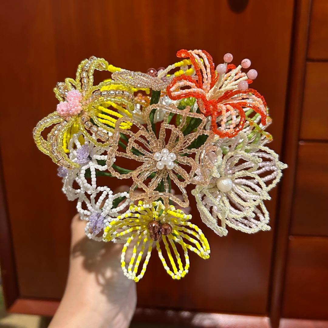 ビーズフラワーブーケ