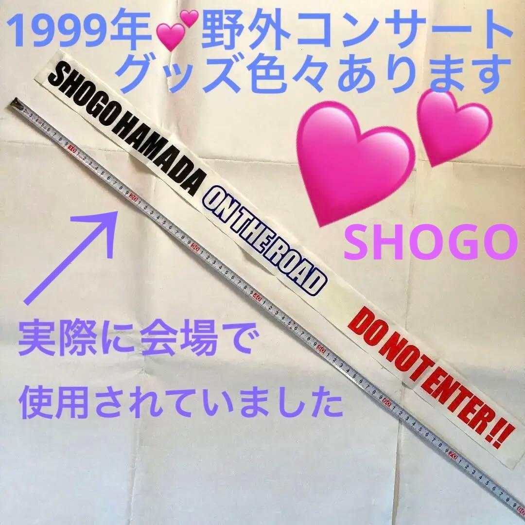 浜田省吾グッズ他☆1999年野外コンサートパンフレット・うちわ2枚(未使用)ほか