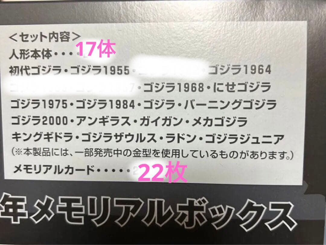 未展示品★ゴジラ 50周年メモリアルボックス★入り数変更あり★バンダイJAPAN