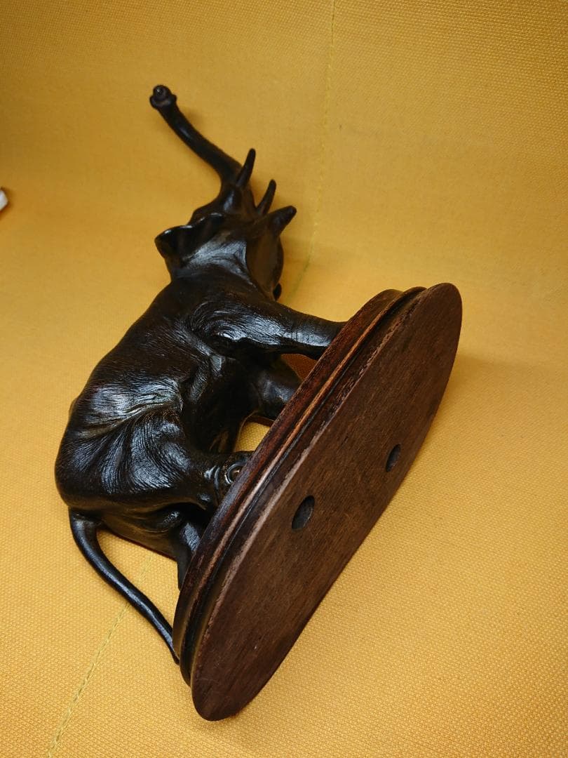 ゾウ　象　金属　ブロンズ像　置物　インテリア　工芸品　美術品　A2522