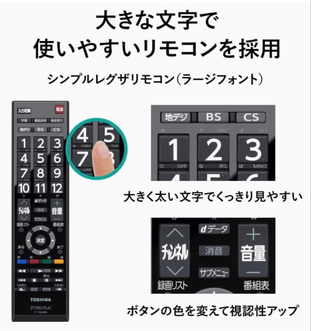 TOSHIBA REGZA 32型 液晶TV 32S24 2020年 色彩 鮮明