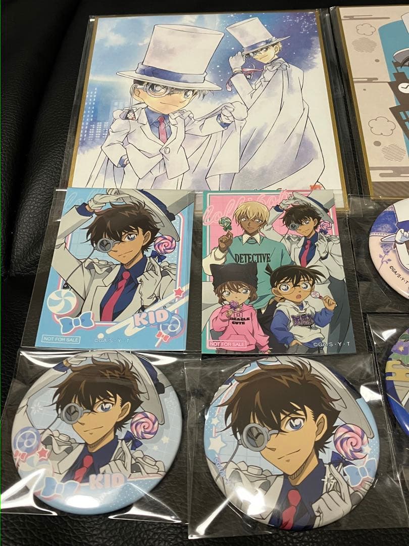 名探偵コナン　怪盗キッド　缶バッジ　ミニ色紙　まとめ売り