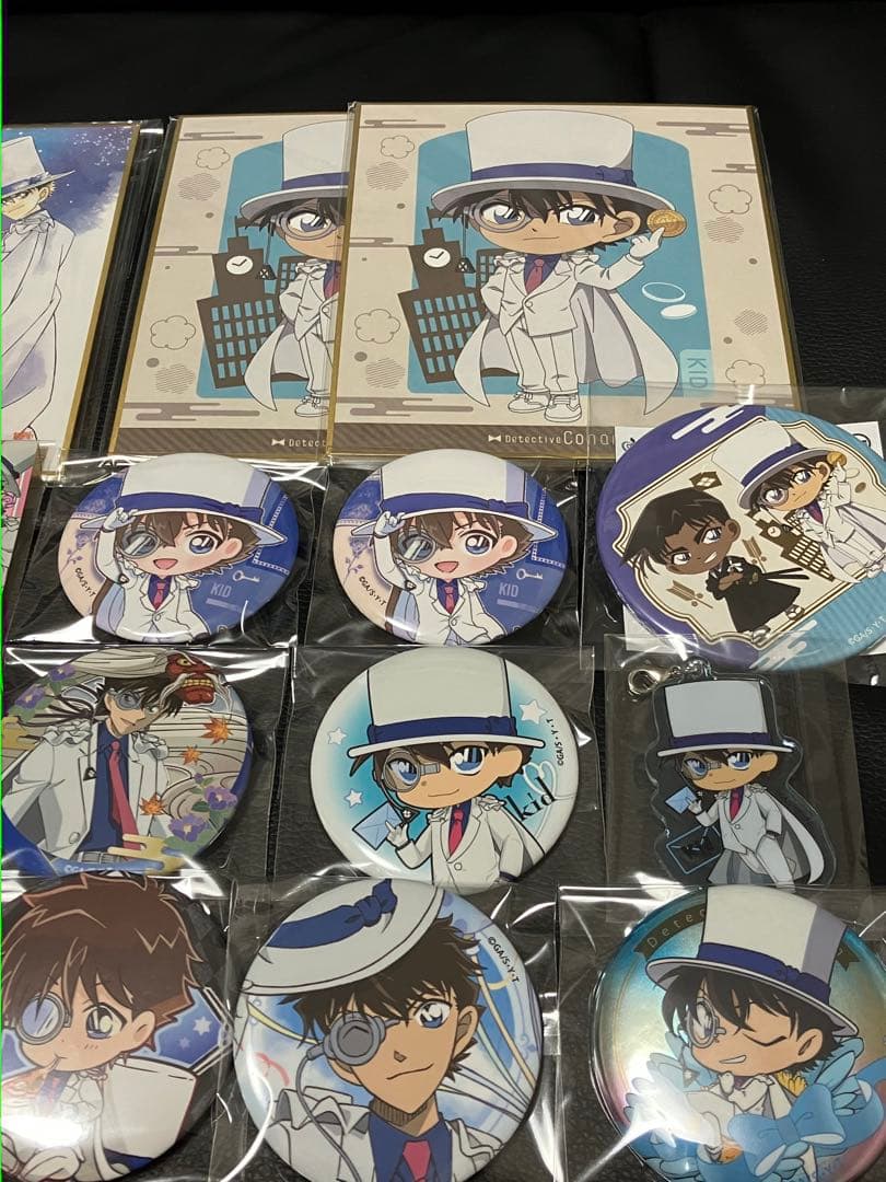 名探偵コナン　怪盗キッド　缶バッジ　ミニ色紙　まとめ売り