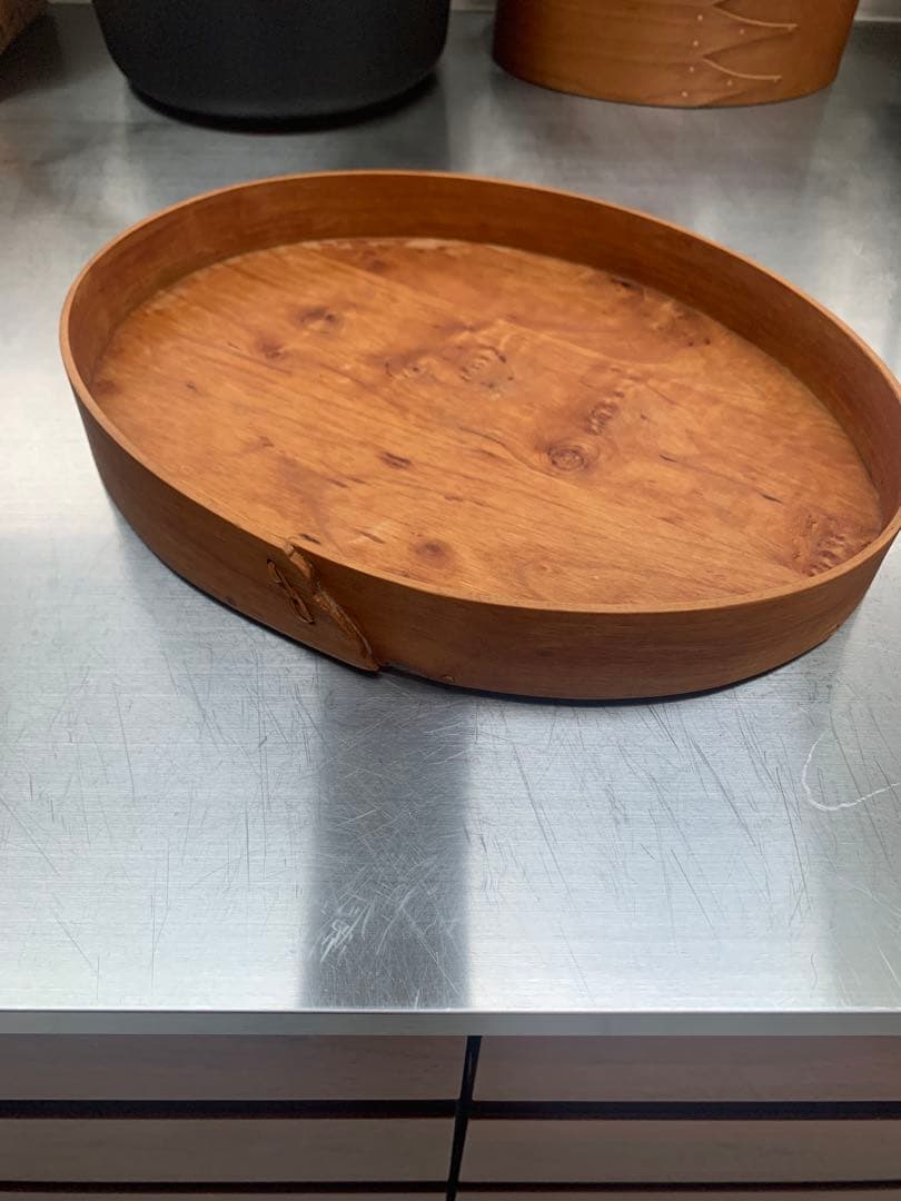 スウェーデン　曲げ木　オーバルトレイ　パンかご　お値下げ