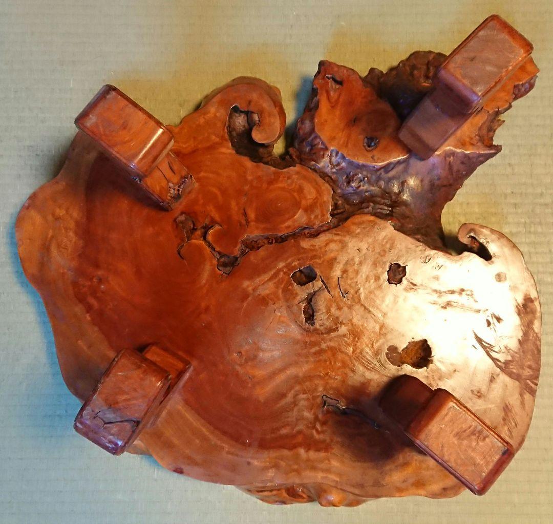 1点物 光沢と木目が美しい ケヤキ座卓 欅 ちゃぶ台 床の間 盆栽飾り台 和室@