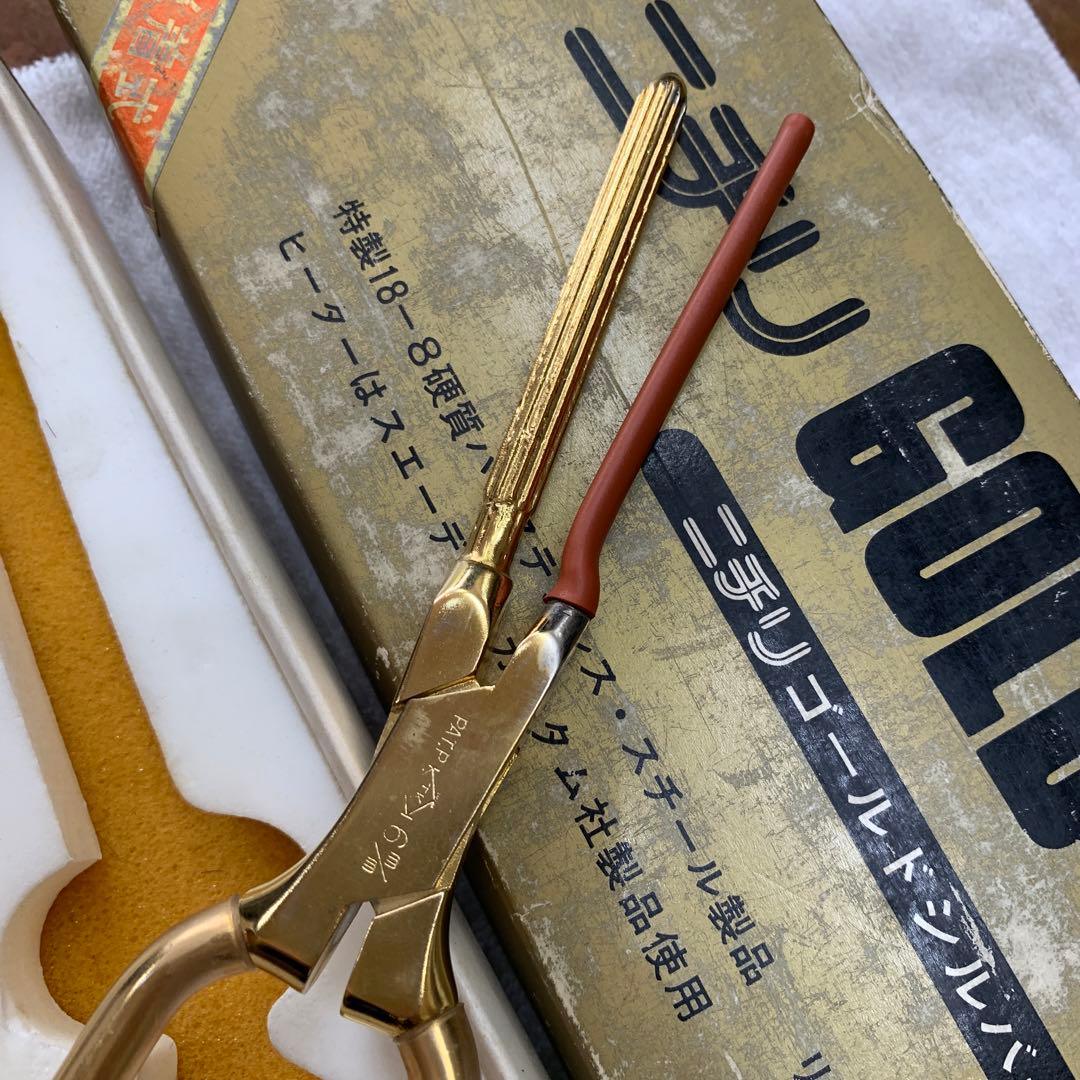 ニチリゴールドシルバーアイロン中古6mm金メッキ仕上げレア