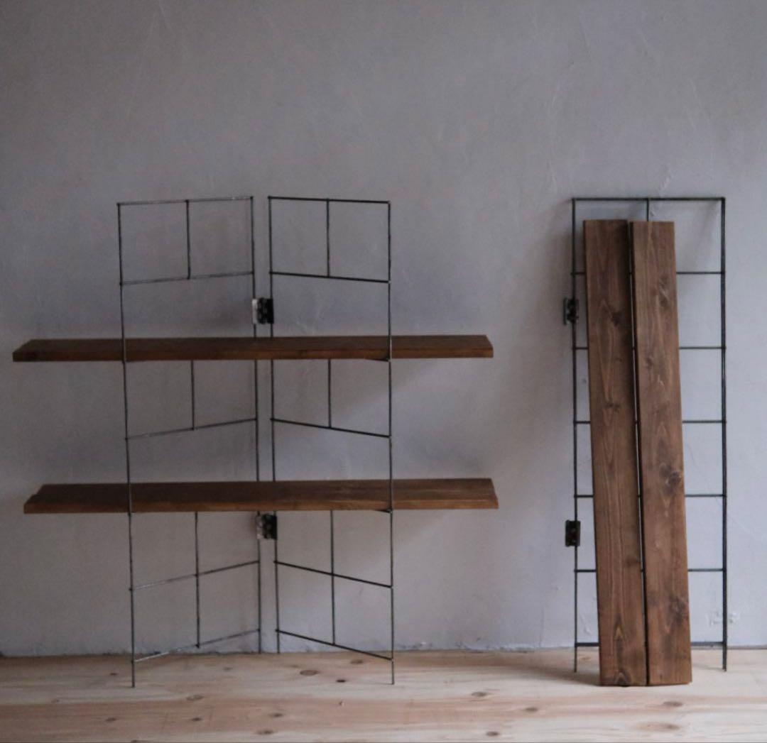 【中古美品】無骨なアイアン脚2点1セット　イベント什器 アイアンラック