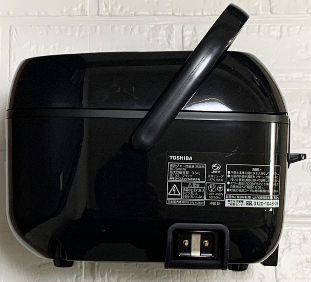 東芝 TOSHIBA 炊飯器 24年製品 ブラック RC-5MFM 3合炊き