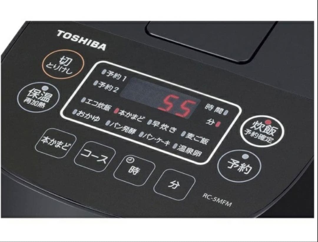 東芝 TOSHIBA 炊飯器 24年製品 ブラック RC-5MFM 3合炊き