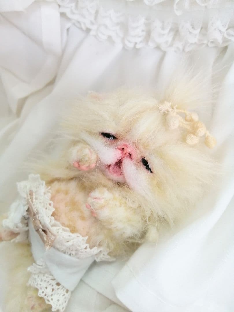 おむつ♡お腹ぽっこり子猫ちゃん♡アートドール♡ぬいぐるみ♡