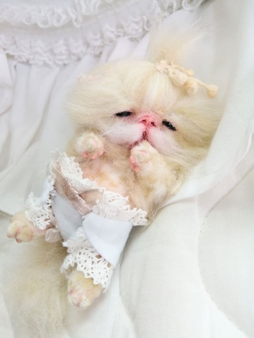 おむつ♡お腹ぽっこり子猫ちゃん♡アートドール♡ぬいぐるみ♡