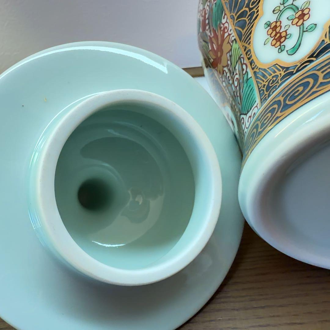 【SALE】有田焼 貴玉賓製 古伊万里更紗 沈香壺 蓋付き壺 金襴手 金彩