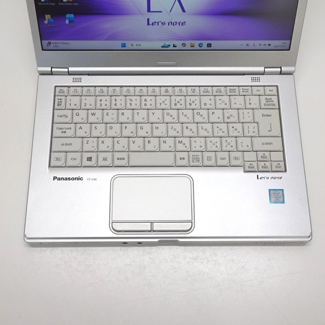 Windowsノート本体 Panasonic CF-LX6 i5 8G SSD256G DVD 14FHD