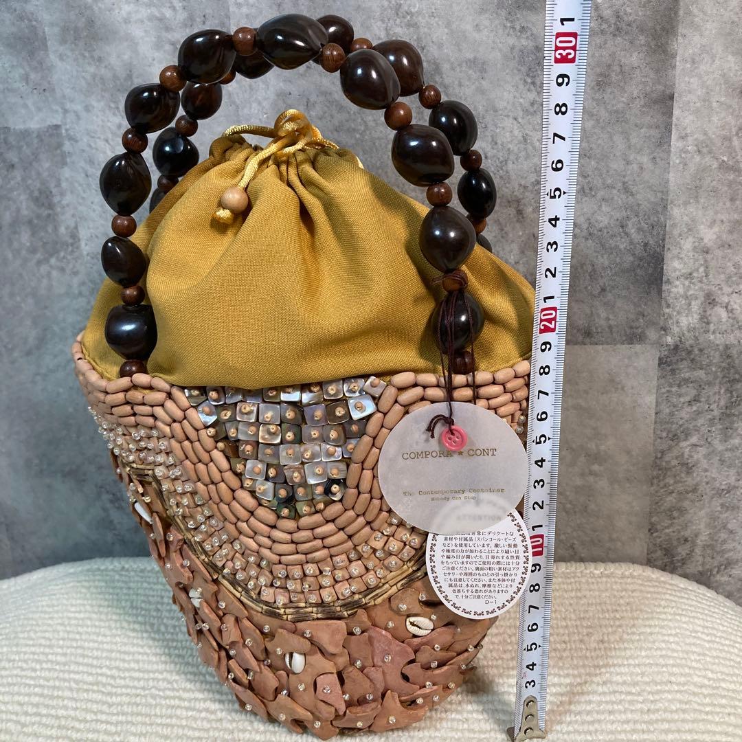 新品未使用タグ付き＊COMPORA CONT ハンドメイド かごバッグ