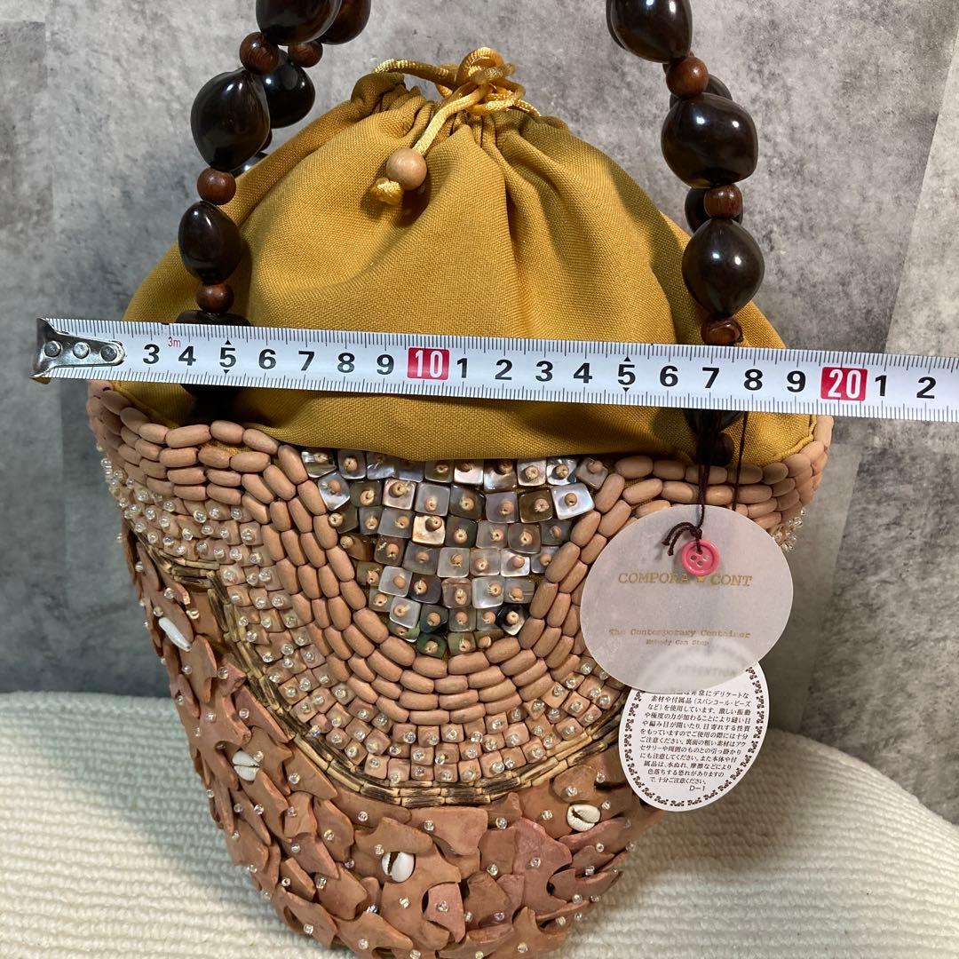 新品未使用タグ付き＊COMPORA CONT ハンドメイド かごバッグ