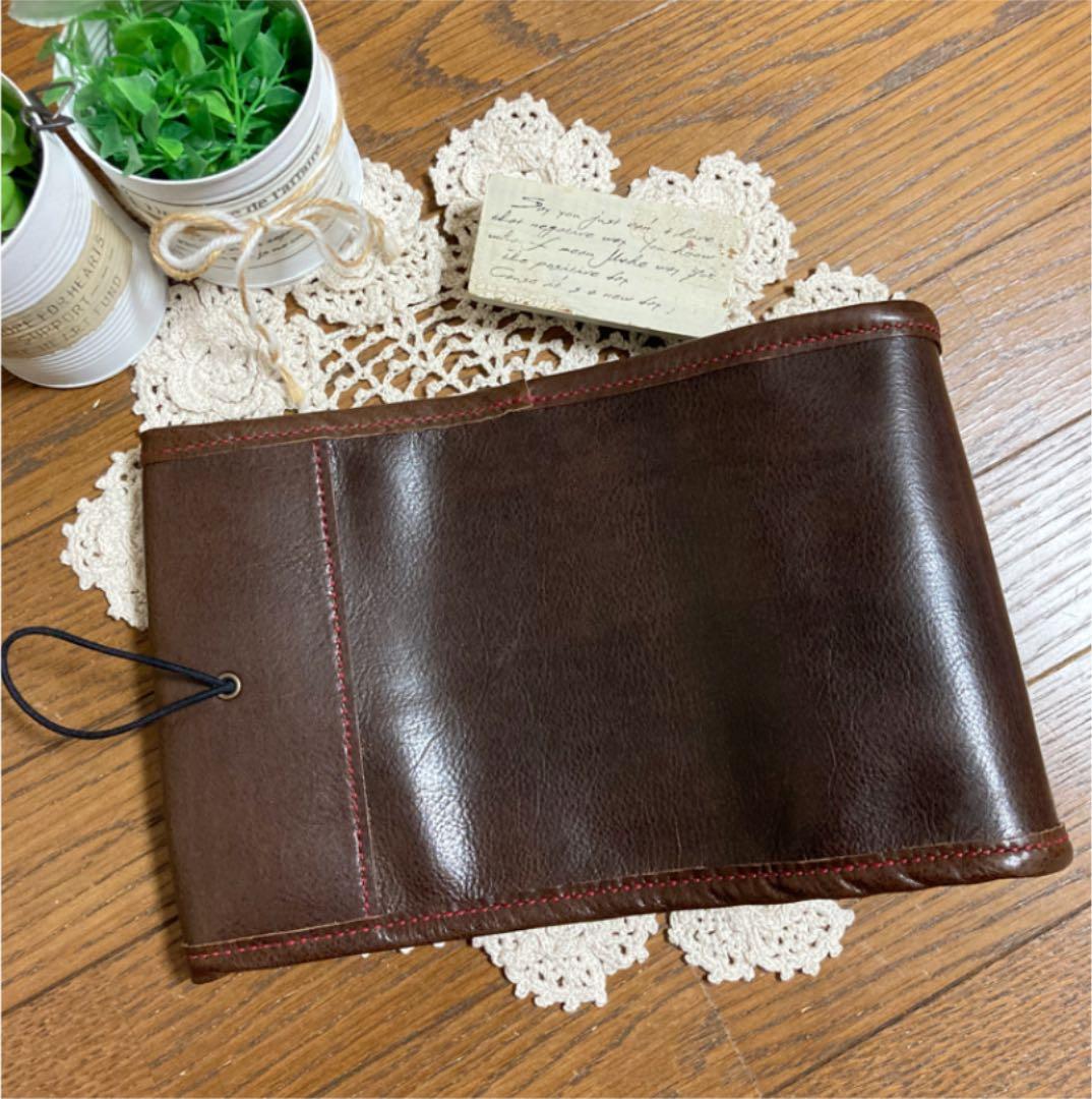 ご確認用　牛革 ダークチョコ ペンケース　オイルレザー