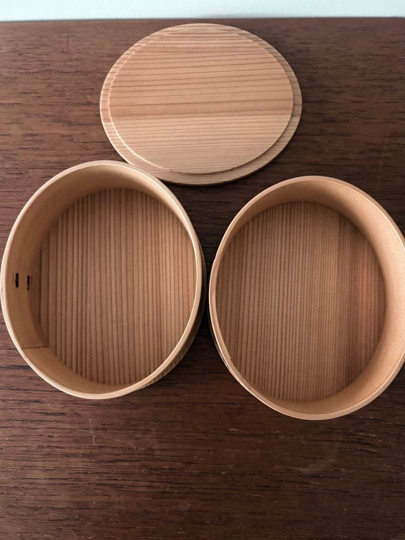 【美品】お弁当箱　曲げわっぱ　2段弁当箱