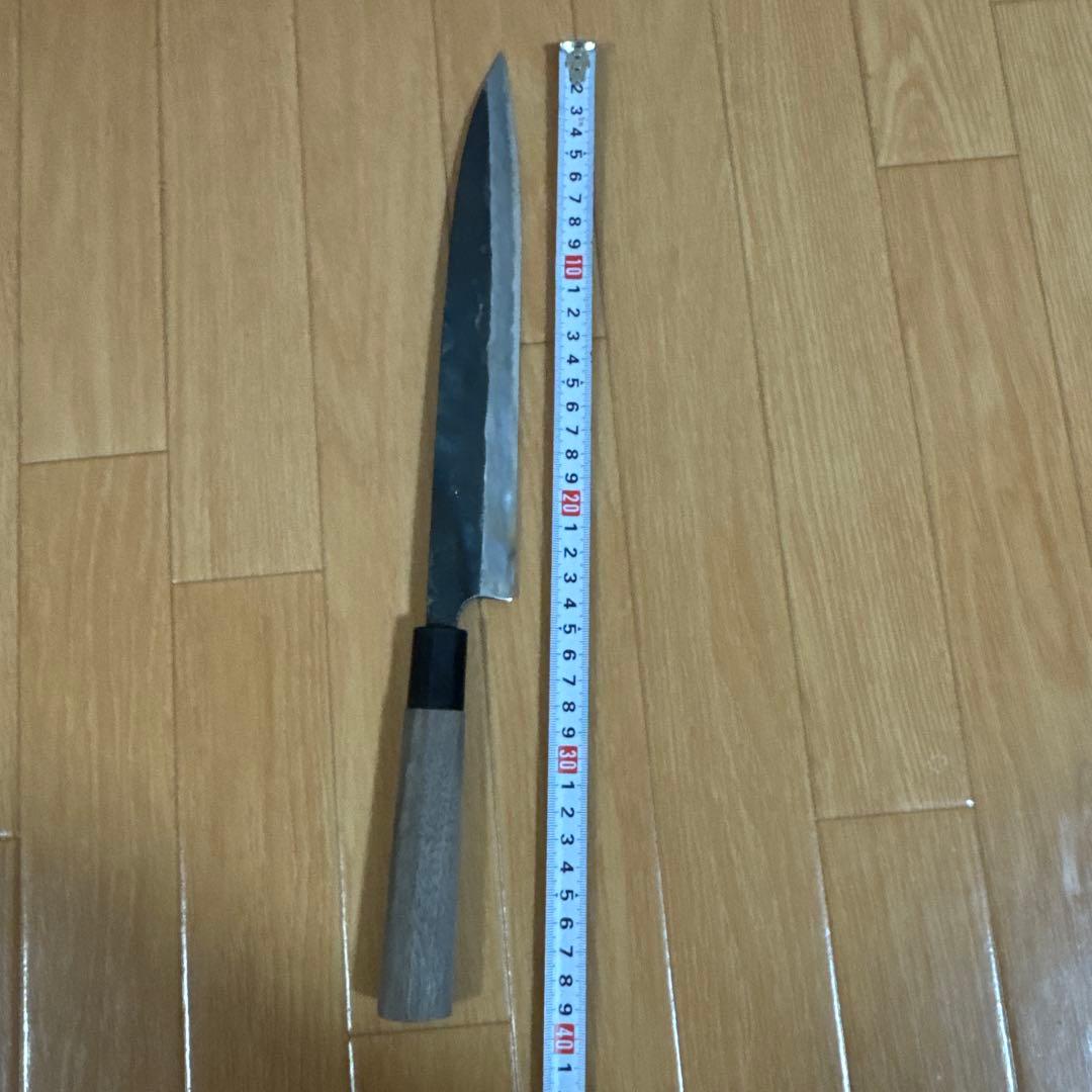 土佐刃物 包丁 黒打 柳刃包丁 両刃 24cm