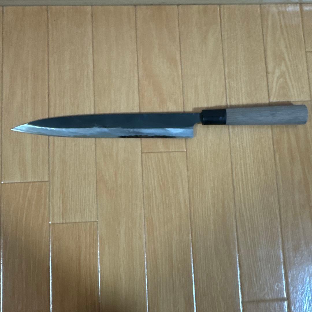 土佐刃物 包丁 黒打 柳刃包丁 両刃 24cm