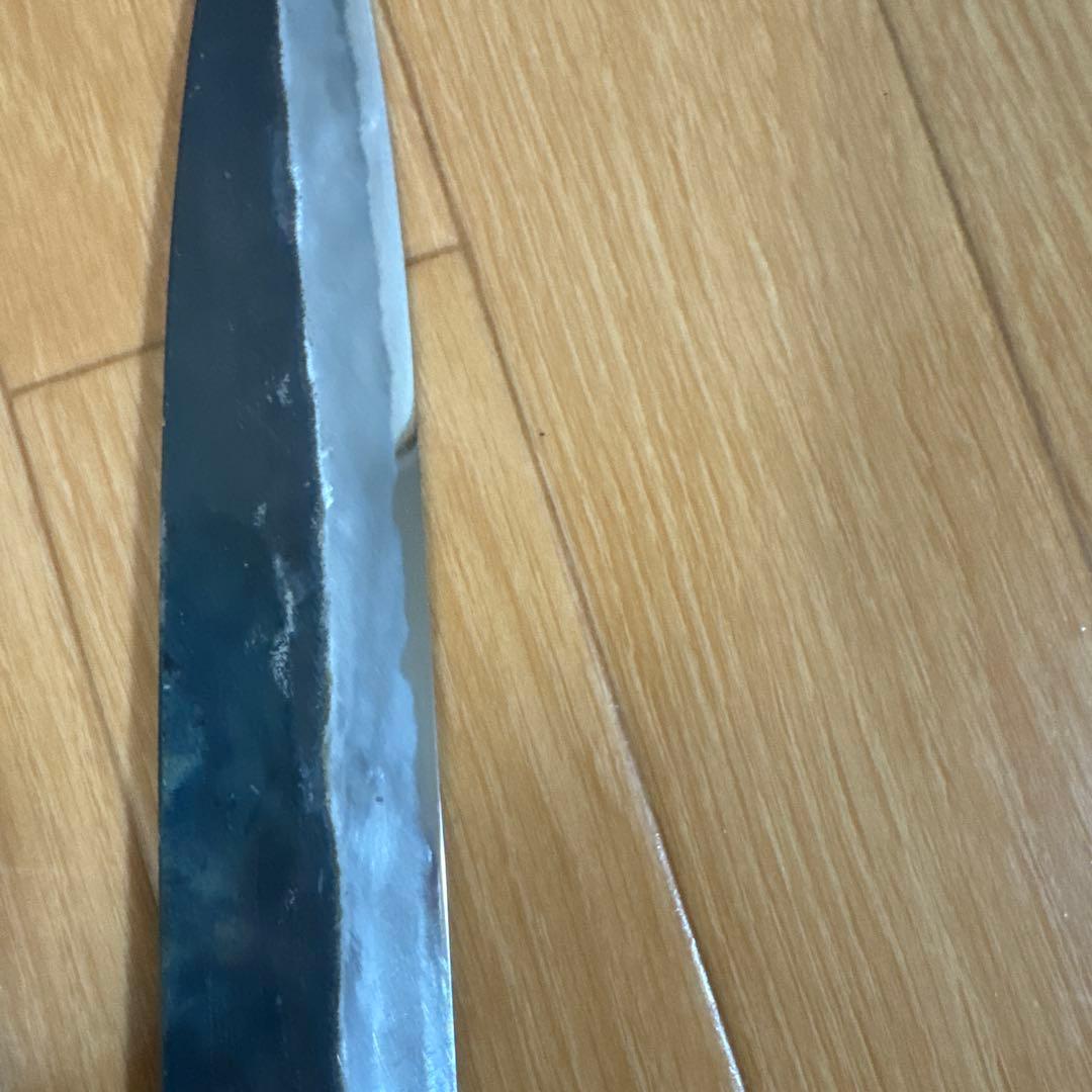 土佐刃物 包丁 黒打 柳刃包丁 両刃 24cm