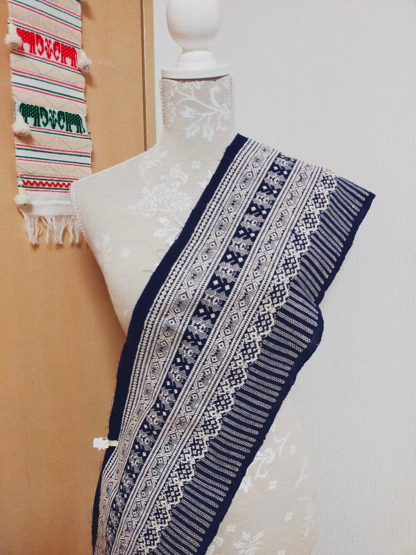 手織りコットン生地１６