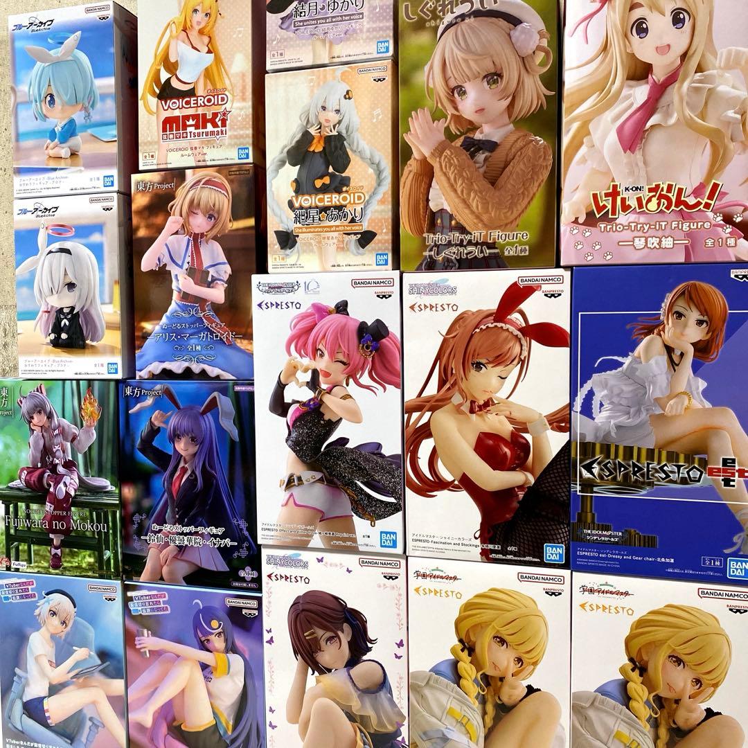美少女系 プライズフィギュア まとめ売り18個セット アイマス 東方 けいおん等