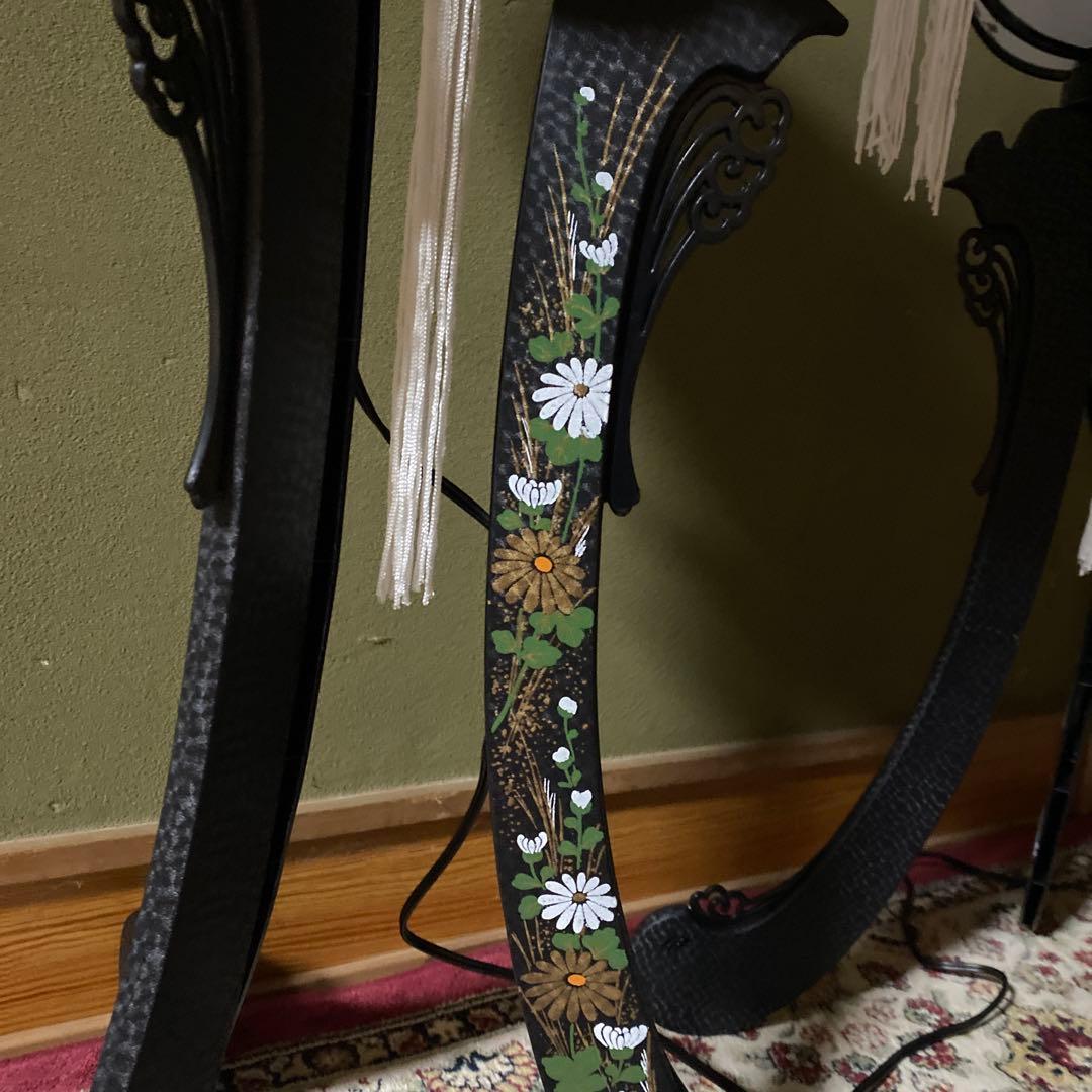 御灯籠 花柄 2個セット　ルームライトや照明にも使える　レトロ　アンティーク照明