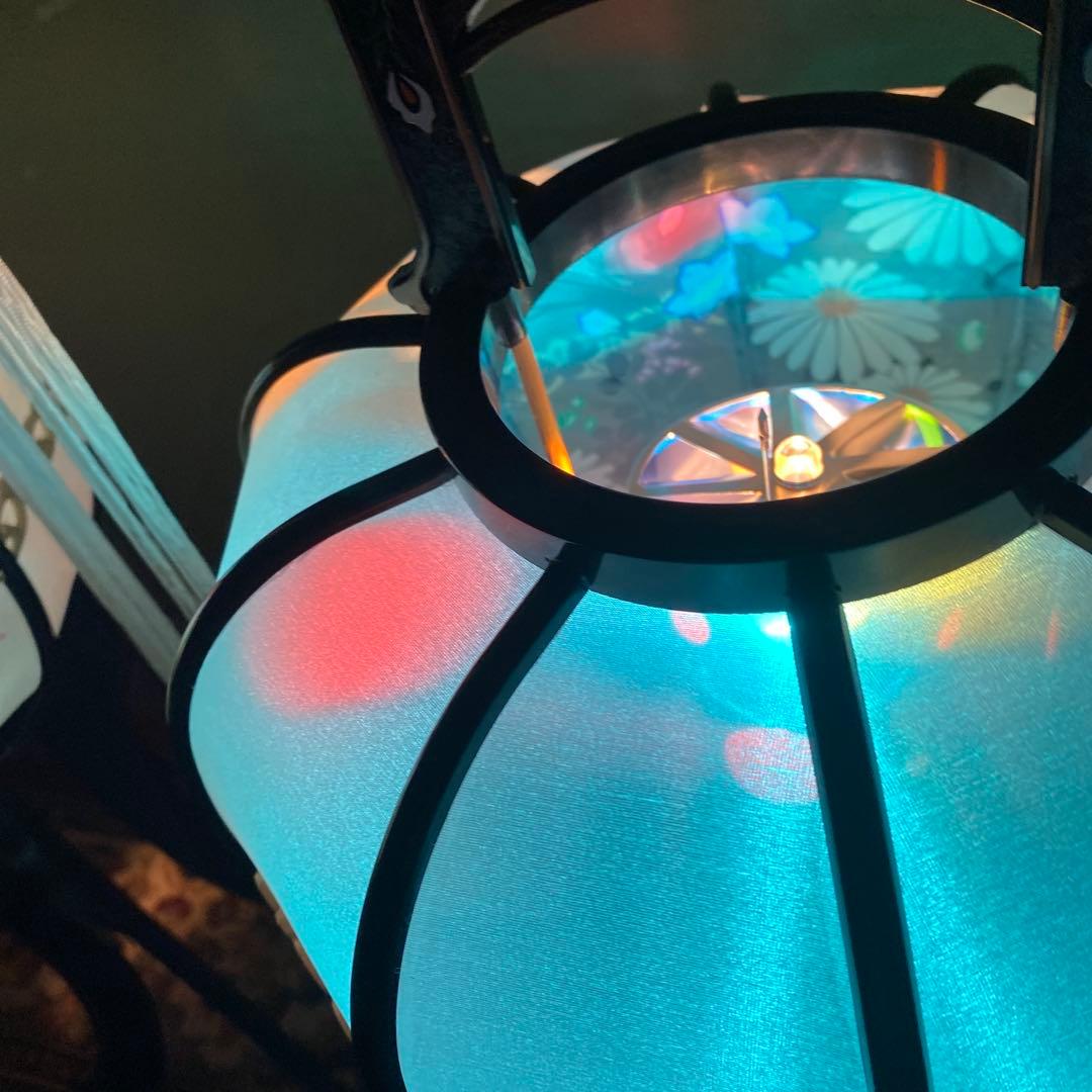 御灯籠 花柄 2個セット　ルームライトや照明にも使える　レトロ　アンティーク照明