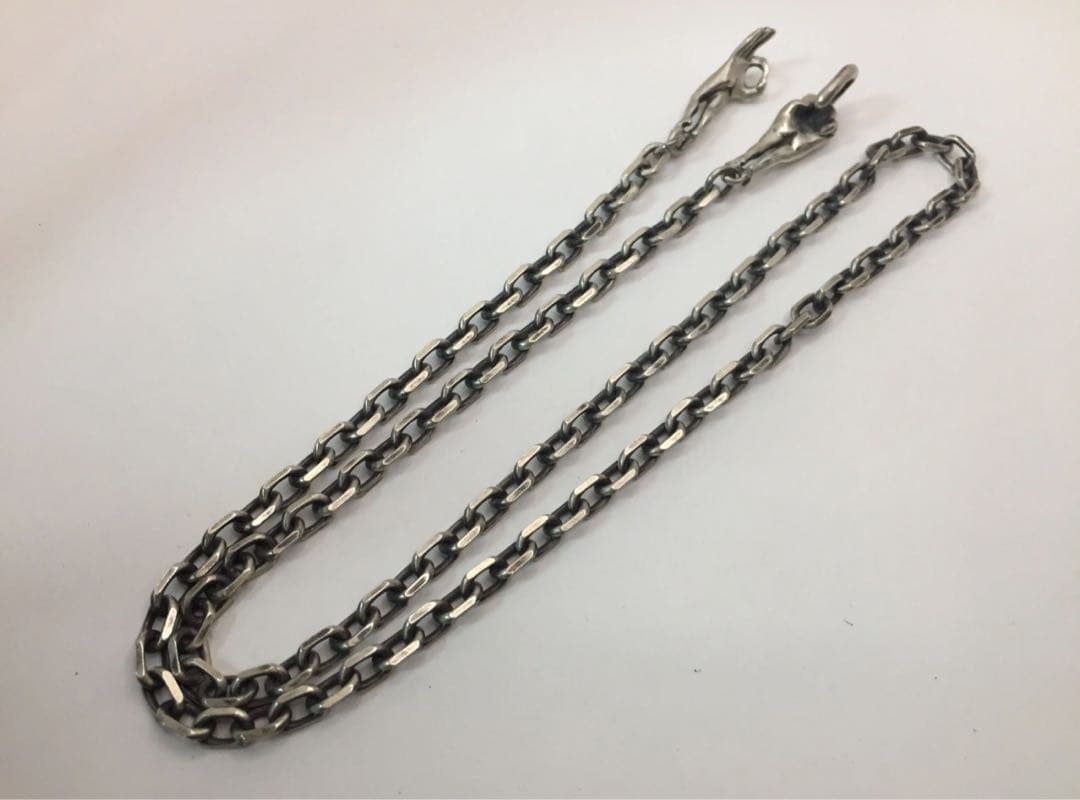 ❤️ック レスチェーン 角 1.2φ 50cmラブ ネックレス ハンドサイン